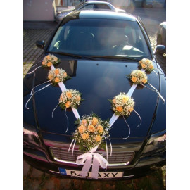 Лента на авто - три ленты на капот свадебной машины