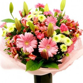 A068 MIXED BOUQUET OF GERBERA AND LILY