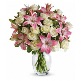 A082 MIXED BOUQUET OF ROSE AND LILY