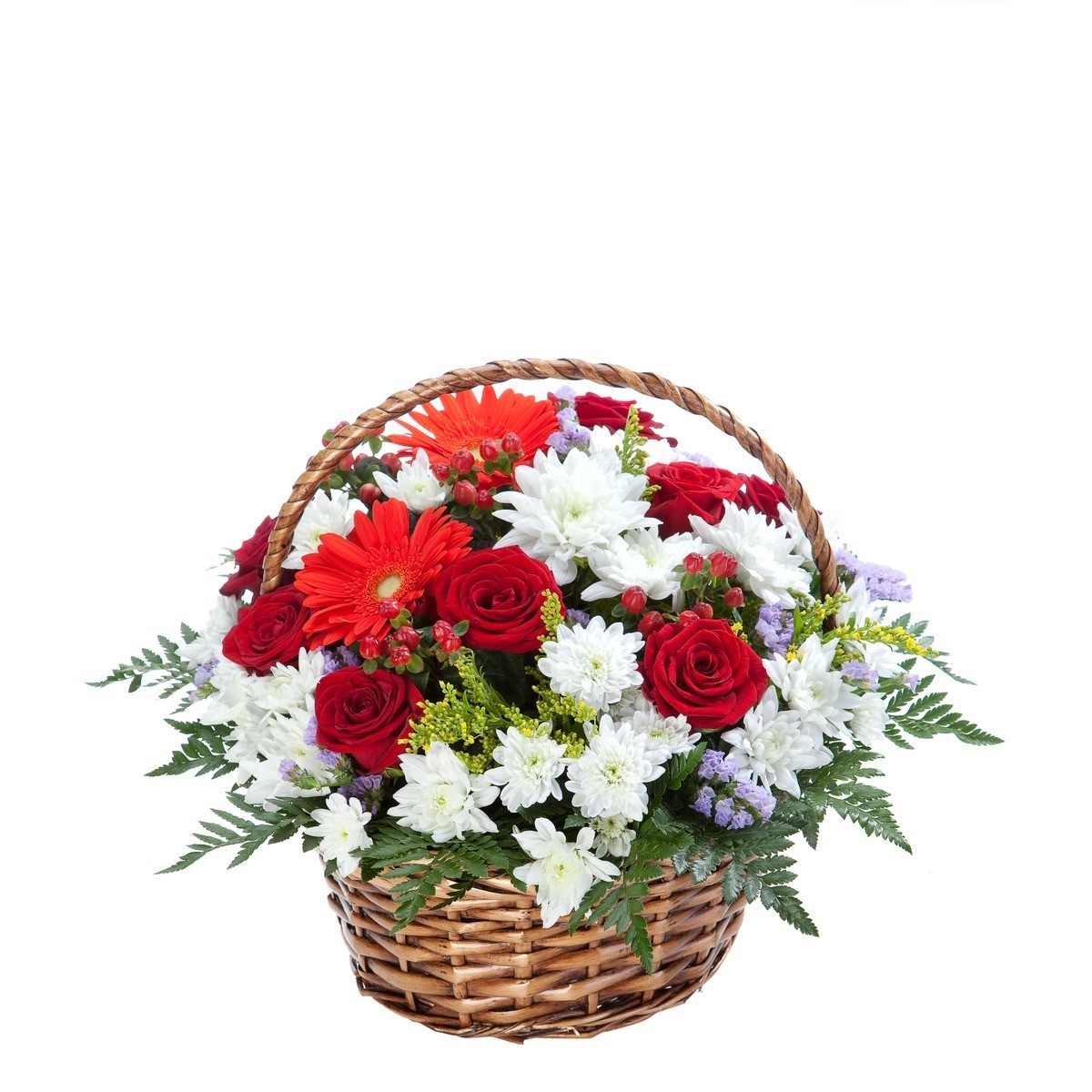 K6 Flower Arrangement With Roses Gerberas And Chrysanthemums Flowers Ee