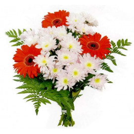 A104 MIXED BOUQUET OF GERBERAS AND CHRYSANTHEMUMS
